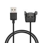 kwmobile USB Cable Charger Compatible with Garmin Vivosmart HR Plus/Approach X40 Cable - Charging Cord for Smart Watch - Black