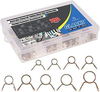 Glarks 290Pcs Fuel Line Hose Water Pipe Air Tubing Spring Clips Clamps Assortment Kit - Size 5-13MM