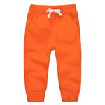 CuteOn Unisex Kids Elastic Waist Cotton Warm Trousers Baby Pants Bottoms Orange 5Years