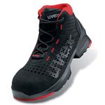 Uvex 1 Work Boots - Safety Shoes S1 - Width 10 - Size 8 Black Red