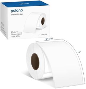 POLONO Genuine 2-5/16" x 4" Direct Thermal Label, Replacement Shipping Labels, Self-Adhesive, Compatible with POLONO PL60 and PL420 Shipping Label Printer, 300 Labels