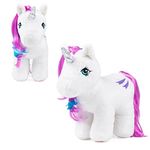 My Little Pony 40th Anniversary Glory, Unicorn and Pegasus Plush, Collector Plushie, Unicorn Stuffed Animal, Retro Toy Great Birthday Gift, Unicorns Gifts for Girls for Ages 3, 4, 5, 6, 7, 8, 9,10