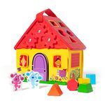 Melissa & Doug Blue's Clues & You! Wooden Take-Along House Shape Sorter Activity Play Set