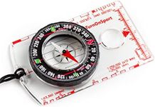 TurnOnSport Orienteering Compass Hiking Backpacking Compass | Advanced Scout Compass Camping Navigation - Boy Scout Compass for Kids | Professional Field Compass for Map Reading - Best Survival Gifts