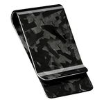 MONOCARBON Carbon Fiber Money Clip for Cash and Credit Cards Money Holder Clip for Men Minimalist Money Clips Credit Card Holder Wallet, Glossy Forged Black,