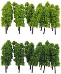 Bonarty 60pcs Model Trees, HO Scale Model Train Railroad Scenery Diorama Tree - Architecture Trees for DIY Scenery Landscape