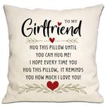 Romantic Reminder Gift Throw Pillow Cover for Girlfriend Birthday Thanksgiving Valentine's Day Anniversary I Love You Gift Girlfriend Present Women Girls (Girlfriend)