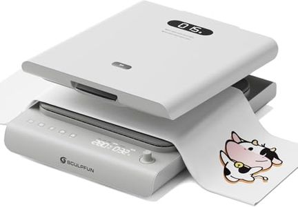 SCULPFUN H1 Upward Pressure Auto Heat Press Machine 15"x15" – Adjustable 3-Level Pressure Up to 176lb, Fast & Even Heating for T-Shirts, DTF, HTV, Sublimation, Vinyl & Heat Transfer Projects