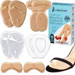 Reusable Metatarsal Pads Women, Ball of Foot Cushions for Women All Day Pain Relief and Comfort, Washable Heel Pads One Size Fits All High Heel Inserts (10 Pieces in A Set)