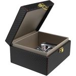 Diyife Car Key Signal Blocker Box, [5-7 Keys Capacity] Faraday Box for Car Keys, Premium Leather Anti-Theft Key Fob Protector RFID Signal Blocking Box, 14 x 12.3 x 7.4cm