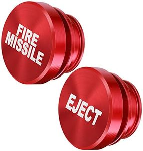 2 Pieces Aluminum Dustproof Plugs Billet Dustproof Plugs 12-Volt Replacement Accessories Anodized Aluminum Car Decorations Compatible with Most Vehicles Autos Cars (Red)