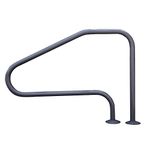 Saftron RTD-448-GG 4 Bend Swimming Pool Mounted Polymer Handrail, Graphite Gray