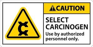 CAUTION - SELECT CARCINOGEN SIGN | Waterproof Sticker