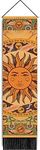 Leedpart Bohemian Tapestry Long Fabric Wall Hanging Vertical Moon and Sun Tapestry Tassel Decor for Bedroom Living Room Home (12.8 X 51.2 Inches) (Sun)