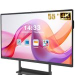 JASZDOT 55 Inch Smart Board, 4K UHD Interactive Touchscreen Whiteboard, Android13 Wireless Smartboard for Classroom Home Office Studio