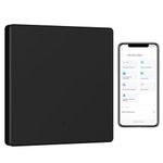 BSEED Smart Light Switches 1 Gang,Alexa Light Switch 1 Way/2 Way or Multi-Way Control by SmartLife APP,Work with Alexa and Google Home,Ultra-Thin,2.4GHz,Black(Neutral Wire Required)