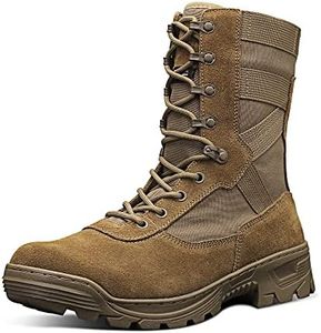 SAILOFO Men's Military Boots lightweight Tactical Boots jungle Hunting Hiking Boots, Coyote Brown, 10.5