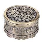 Charcoal Incense Burner Bowl, Antique Alloy Small Incense Burner Holder Bronze Incense Holder for Office Home