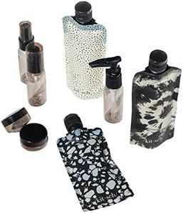 Kitsch Travel Bottles Set - Refillable Travel Containers for Toiletries | TSA Approved Travel Toiletries Containers for Shampoo & Skin Care | Leak Proof Travel Size Bottle | Travel Kit, 11pc