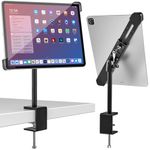 woleyi Anti Theft Desktop Tablet Kiosk Stand for 9-14" Tablet - 360° Swivel Tablet POS Stand Display Holder with Dual Security Lock and Key, Compatible iPad Pro 12.9 11/Air, Surface Pro/Go, Galaxy Tab