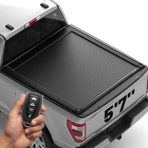WOLFBOX Power Retractable Tonneau Cover for Ford 2015-2026 F150/2022-2026 Lightning EV/2017-2026 Raptor. Fits 5'7 Bed. Electric Aluminum Truck Bed Cover with Remote Control & App