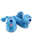 Blue's Clues & You Blue Toddler Plush 3D Sock Top Slippers (7-8 M US Toddler, Blue)