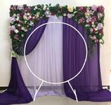 SLNS Round Arch Balloon Decoration Stand | White PVC Frame | 5ft Height x 6ft Width | Durable Arch for Birthday, Anniversary, Party Decorations