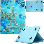 Universal 9.0-10.5 inch Case, Artyond PU Leather Stand Cover with Card Slots Protective Case for All 9.6 9.7 10.0 10.1 10.4 10.4 10.5 Inch Tablet and More 10.0 inch Android Tablet (Glitter Tower)