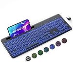SABLUTE Wireless Keyboard with Blue