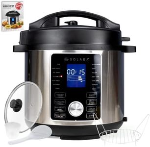SOLARA Magic Pot, Insta Pot Electric Pressure Cooker, 6 Litres, 7-in-1 Functions, One Touch Cooking, 17 Preset Options, 1000 Watts, Rice Cooker, Slow Cooker, Steamer, Saute, Yogurt Maker