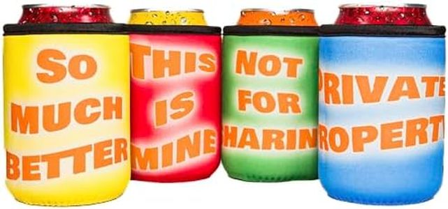 Enfriador de latas de cervezas y refrescos - Funda de neopreno con imanes para botellas - Funda para enfriar latas - Enfriador de neopreno. Grosor 5 milimetros.