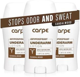 Carpe Underarm Antiperspirant and Deodorant, Clinical strength with Sandalwood scent, Combat excessive sweating Stay fresh and dry, Great for hyperhidrosis (Pack of 3)