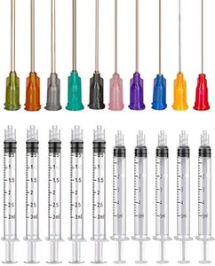 Precision Applications of Glue, 3ml 5ml Syringes and Blunt Tip Needles(14 15 16 18 19 20 21 22 23 25 Ga), for Liquid Measuring, Craft Paint, Epoxy Resin, Oil or Adhesives Applicator