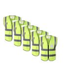 QADAR Unisex-Adult Executive Casual Style Safety Jacket,Multi-Purpose Safety Jacket With 4 Pockets,2-Inch Reflective Stripes At The Front&Back,Keep Yourself More Visible With 360° Visibility(5),Green