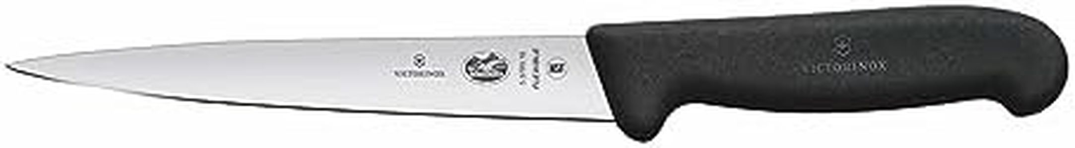 Victorinox Fibrox Flexible Blade Filleting Knife, Black, 5.3703.18