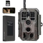 GardePro E8P Max Wildlife Camera, WiFi Bluetooth Trail Camera, Rechargeable 8000mAh Battery, Built-in 32GB SD Card, 64MP 1296p, Fast 0.1s Trigger Speed Motion Activated, No Glow Night Vision (E8PMB)