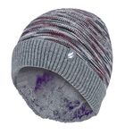 Heat Holders - Mens Garter Knitted Warm Fashion Thermal Beanie Hat for Winter, Grey, One Size