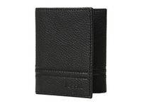 Fossil Men's Trifold Tri-Fold Wallet, Wilder Black, One Size