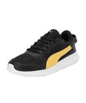 Puma Unisex-Kid Relent JR Black-Mustard Seed-White Sneaker - 4 UK (39180501)