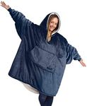 THE COMFY Original | Oversized Microfiber & Sherpa Wearable Blanket, Seen On Shark Tank, One Size Fits All (Blue)