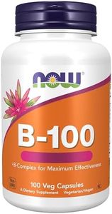 Now Foods, B-100, Vitamine B-Complex, Hautement Dosé, avec PABA, 100 Capsules végétaliennes, Testé en Laboratoire, Sans Gluten, Sans Soja, Végétarien, Sans OGM