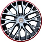 WolkomHome car Wheel Cap, Hub Cap Wheelcover Wheel Cover 15 Inch Universal for All 15 inch Wheel Size Cars Delta Silver Black Red Ring Set of 4 pc Car Accessories (Available in 12,13,14,15,16 Inch)