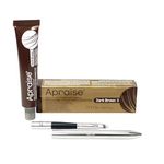 Apraise Professional Eyebrow & Eyelash Tint 20ml | Best Brow & Lash Semi – Permanent Dark Brown Colour Dye | Includes Nūr Tinting Brush with Aluminium Handle and Foldable Design | UK Brand