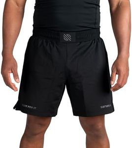 Sanabul Model Zero MMA Shorts | Men BJJ Shorts | Boxing Fight Grappling Shorts | Jiu Jitsu, No Gi, Kick Boxing Shorts for Men, Black/Charcoal, 2XL - 7" Inseam