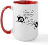 CafePress Atoms & Electrons Large Mug 15 oz (444 ml) Ceramic Coffee Mug