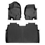 MAXLINER Floor Mats 2 Row Liner Set Black for 2015-2018 Ford F-150 SuperCrew Cab with 1st Row Bucket Seats