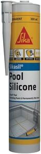 SIKA - Silicone - Sikasil Pool - Transparent - Silicone sealant for Swimming Pool Joints - Monocomponent - High Chlorine Resistance - 300ml
