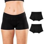 Bambody Absorbent Boxer: Period Underwear for All Day and Night Protection, 2 Pack: Black, 6