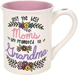 Enesco Our Name is Mud Best Moms Get Promoted to Grandma Coffee Mug, 16 Ounce, Multicolor