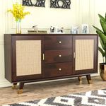 GADWAL FURNITURE Solid Sheesham Wood Wooden Chest of Drawers with Drawer Storage | Multipurpose Storage Cabinet Rack for Bedroom Home Living Room (Irana, Walnut Finish)